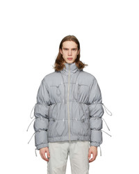 Post Archive Faction PAF Silver Down Reflective String Jacket