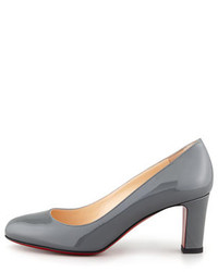 christian louboutin men rollerboy spikes - Christian Louboutin Mistica Low Heel Red Sole Pump Gray | Where to ...