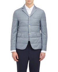Moncler Gamme Bleu Quilted Twill Jacket Grey
