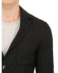 Quilted Effect Wool Jacquard Blazer