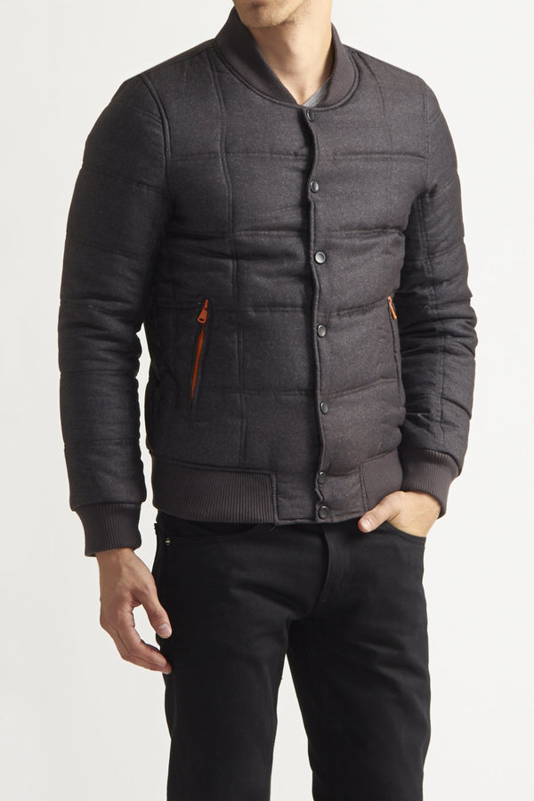 American Stitch Quilted Bomber Jacket, $130 | JackThreads | Lookastic