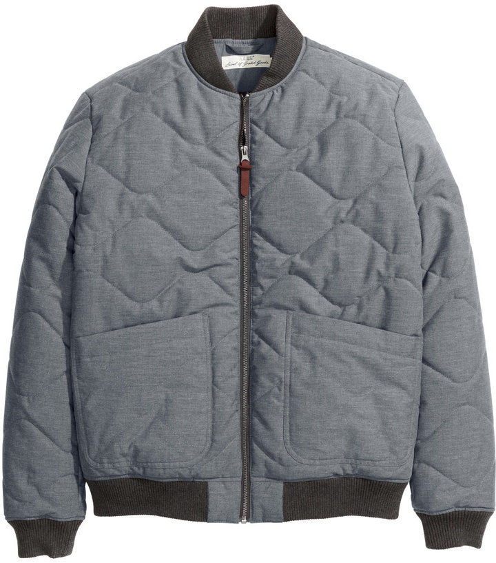 H&M Men's Quilted Bomber Jacket
