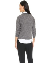 Shades Of Grey By Micah Cohen Quilted Sweatshirt