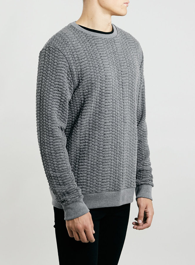 Topman outlet grey sweatshirt