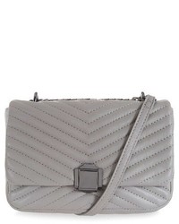 Topshop Quilted Crossbody Bag Grey
