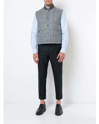 Thom Browne Downd Button Front Vest In Jacket Weight Cashmere