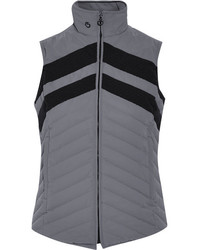 Cavalleria Toscana Fashion Show Paneled Quilted Shell Down Gilet Gray