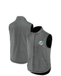 NFL X DARIUS RUCKE R Collection By Fanatics Gray Miami Dolphins Full Zip Vest At Nordstrom