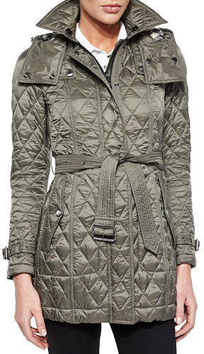 Burberry Finsbridge Hooded Quilted Jacket, $795 | Neiman Marcus | Lookastic