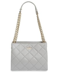 Kate Spade New York Emerson Place Mini Convertible Phoebe Quilted Leather Shoulder Bag Grey