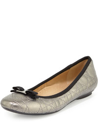 Neiman Marcus Sabrina Quilted Flat Pewter