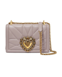 Dolce & Gabbana Devotion Mini Embellished Quilted Leather Shoulder Bag