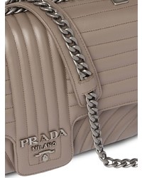 Prada Diagramme Leather Shoulder Bag