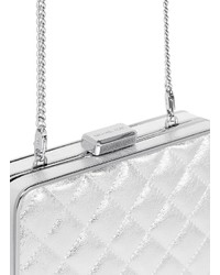 Nobrand Elsie Quilted Metallic Leather Chain Clutch