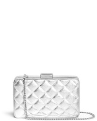 Nobrand Elsie Quilted Metallic Leather Chain Clutch