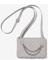 Express Quilted Chain Embellished Cross Body Bag