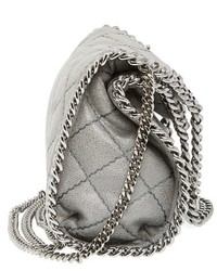 Stella McCartney Mini Falabella Quilted Faux Leather Tote Grey