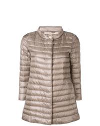 Grey Quilted Puffer Coat