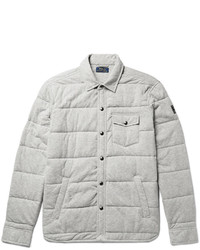 Grey Quilted Shirt Jacket