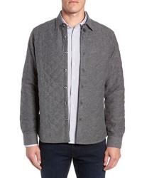 Stone Rose Trim Fit Quilted Shirt Jacket