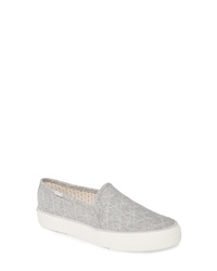 Grey Quilted Slip-on Sneakers