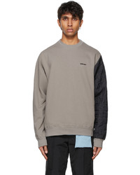 Grey Quilted Sweatshirt