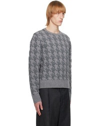 Thom Browne Gray Quilted Sweatshirt