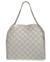 Grey Quilted Tote Bag