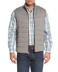 Peter Millar Quilted Wool Cotton Full Zip Vest