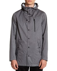 David Naman Long Hooded Raincoat