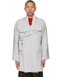 132 5. ISSEY MIYAKE Grey Fold Square Coat