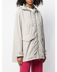 Aspesi Grey Hooded Raincoat