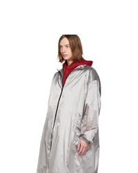 Raf Simons Grey Metallic Raincoat