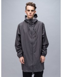 Rains Grey Parka Coat