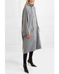 Balenciaga Opera Oversized Printed Reflective Shell Raincoat Gray