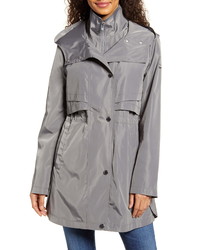 Via Spiga Packable Hooded Raincoat