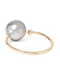 Mizuki 14 Karat Gold Pearl And Diamond Ring