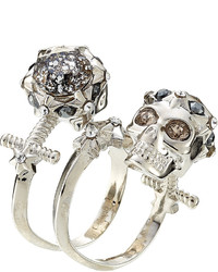 Alexander McQueen Embellished Skull Ring
