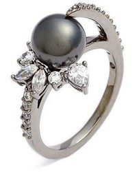 Nadri Essense Faux Pearl Stone Ring