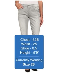 7 For All Mankind Josefina With Destroy In Distressed Grey Destroy