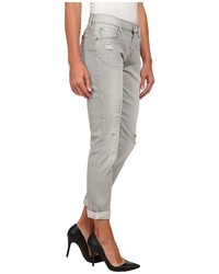 7 For All Mankind Josefina With Destroy In Distressed Grey Destroy