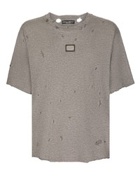 Dolce & Gabbana Distressed Logo Plaque T Shirt