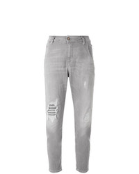 Diesel Distressed Cropped Tapered Jeans