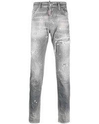 DSQUARED2 Distressed Ripped Slim Cut Jeans