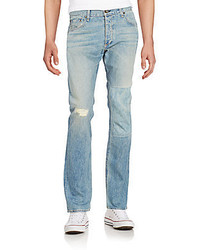 rag & bone Distressed Slim Straight Jeans