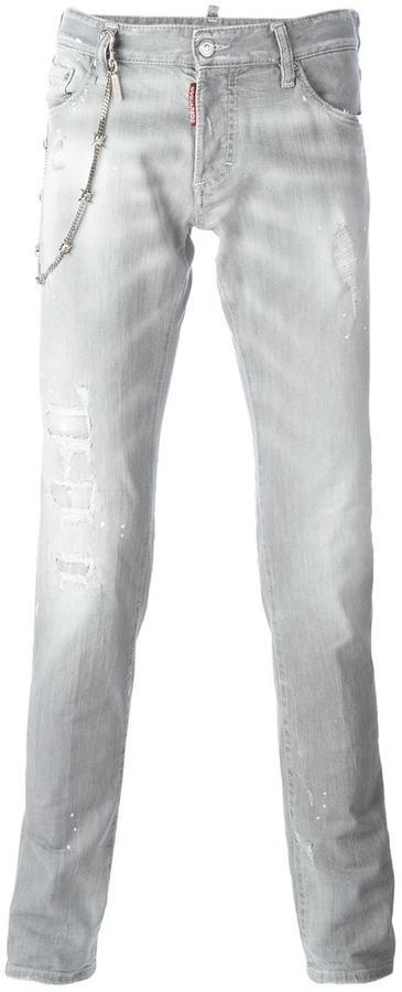 dsquared2 jeans with chain