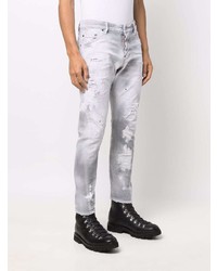 DSQUARED2 Grey Wash Distressed Jeans
