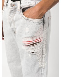Diesel Ripped Detail Tapered Jeans