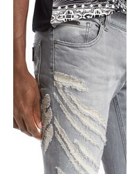 Just Cavalli Tiger Clawed Distressed Jeans