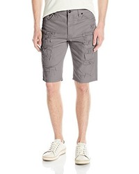Southpole Short Twill Short With Multiple Horizontal Rips And Cuffing